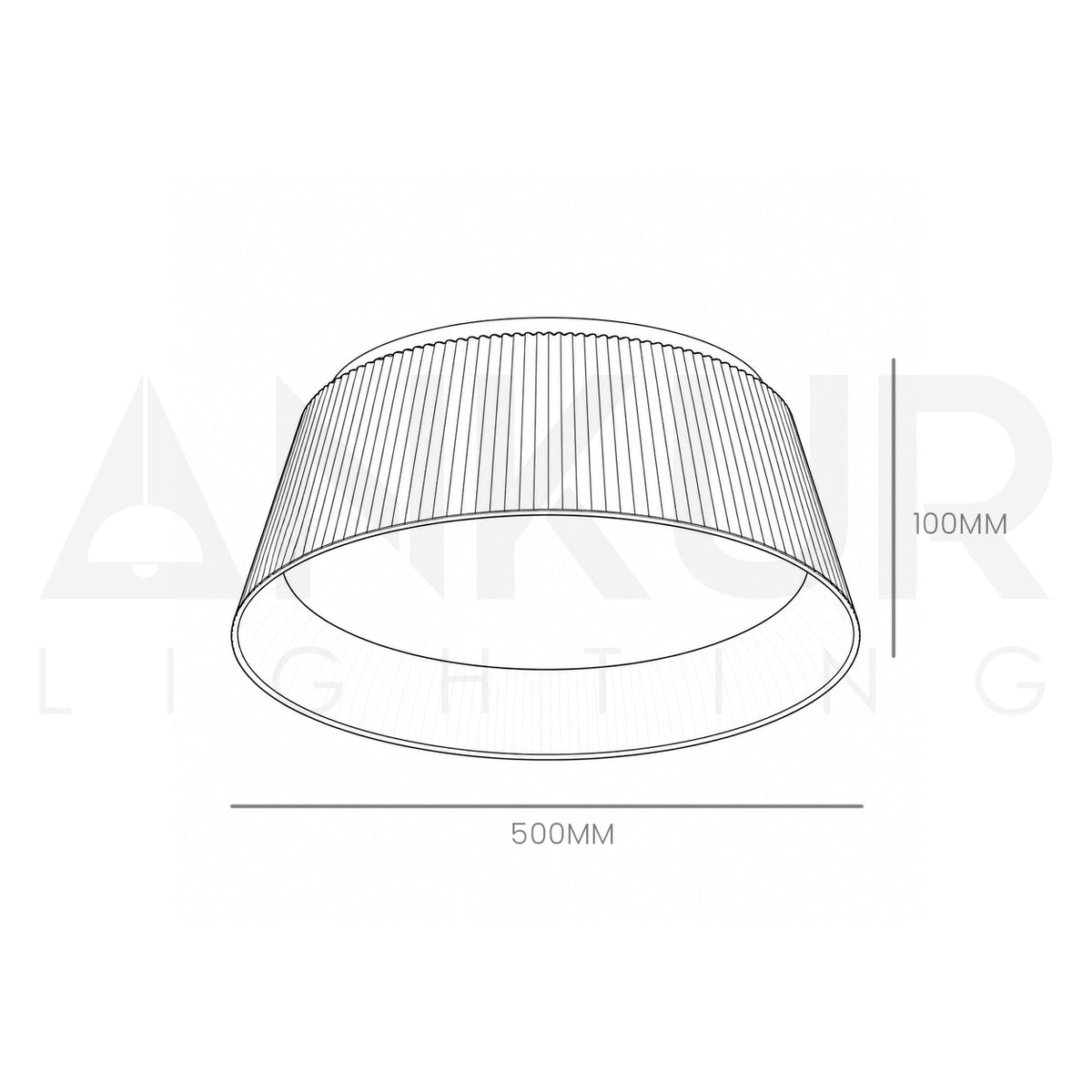 ANKUR CIRQUE 60W SURFACE CEILING LIGHT | 3CCT TUNABLE LED | BLACK WOODEN