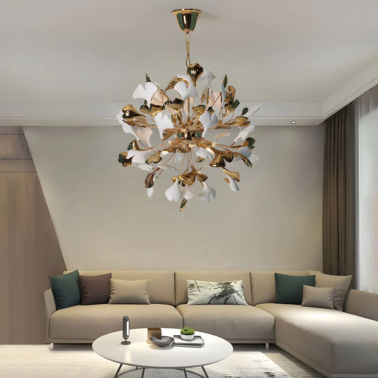 ANKUR FIORENZA CRYSTAL LEAF CHANDELIER