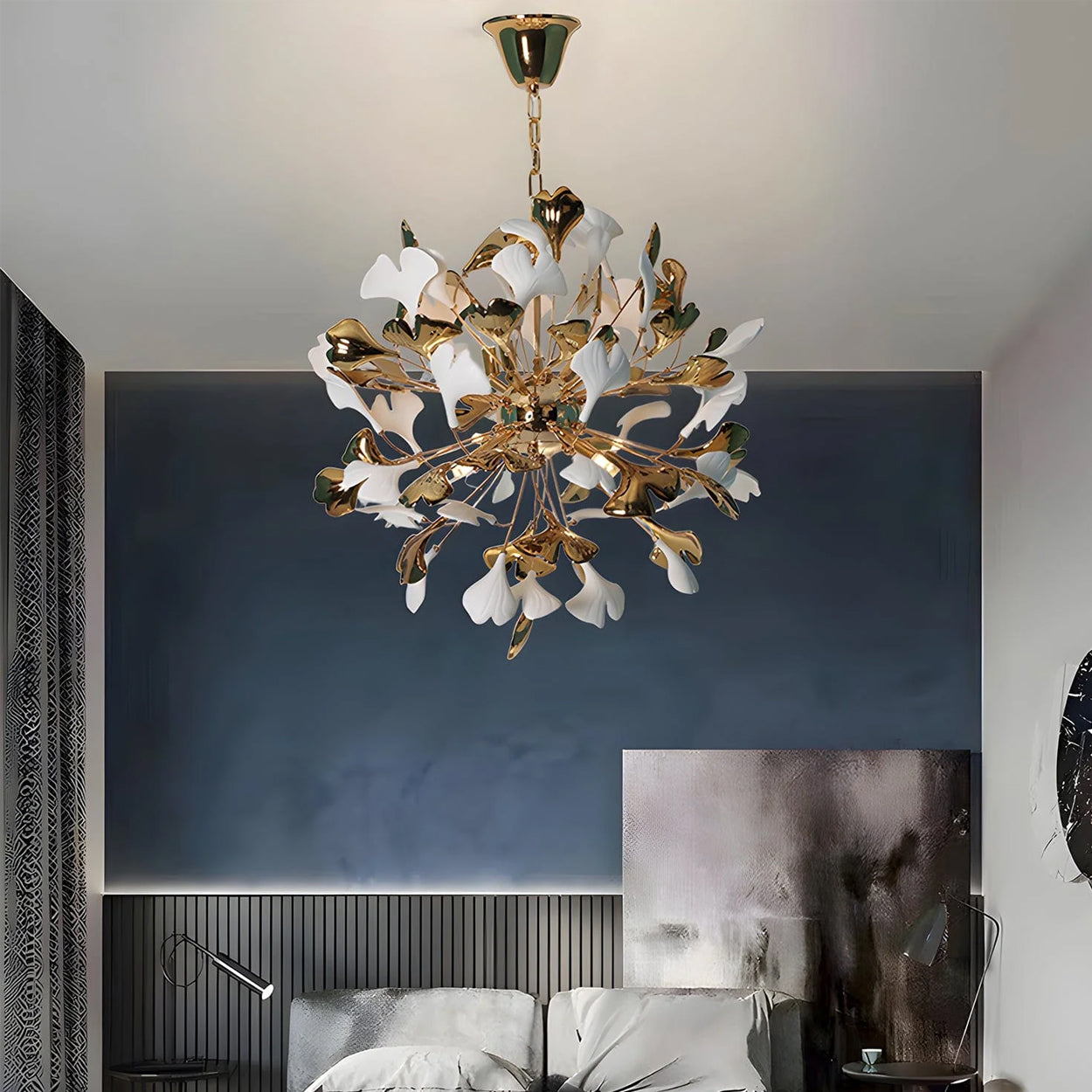 ANKUR FIORENZA CRYSTAL LEAF CHANDELIER