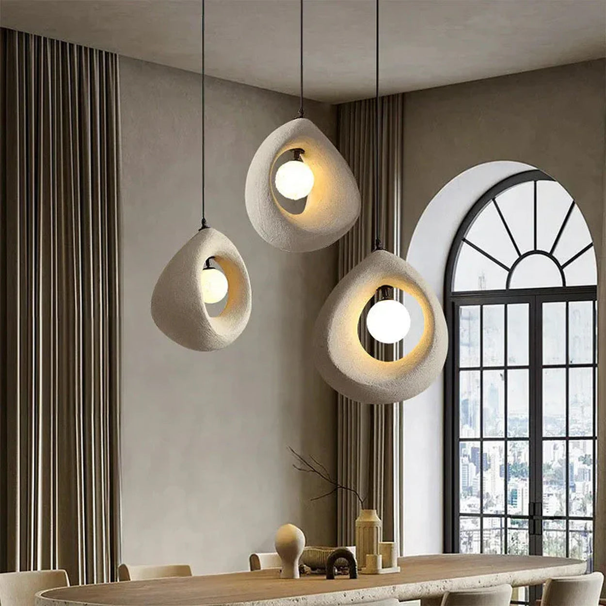 ANKUR FORBUS NORDIC EARTHY STYLE PENDANT LIGHT FOR LIVING ROOM OUTDOOR LIGHT
