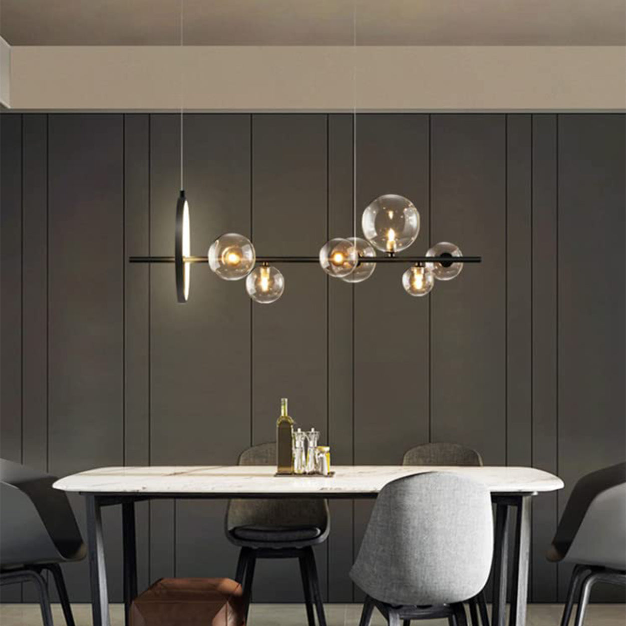 ANKUR GEOM ARIEL MODERN LED RING CHANDELIER HANGING LIGHT