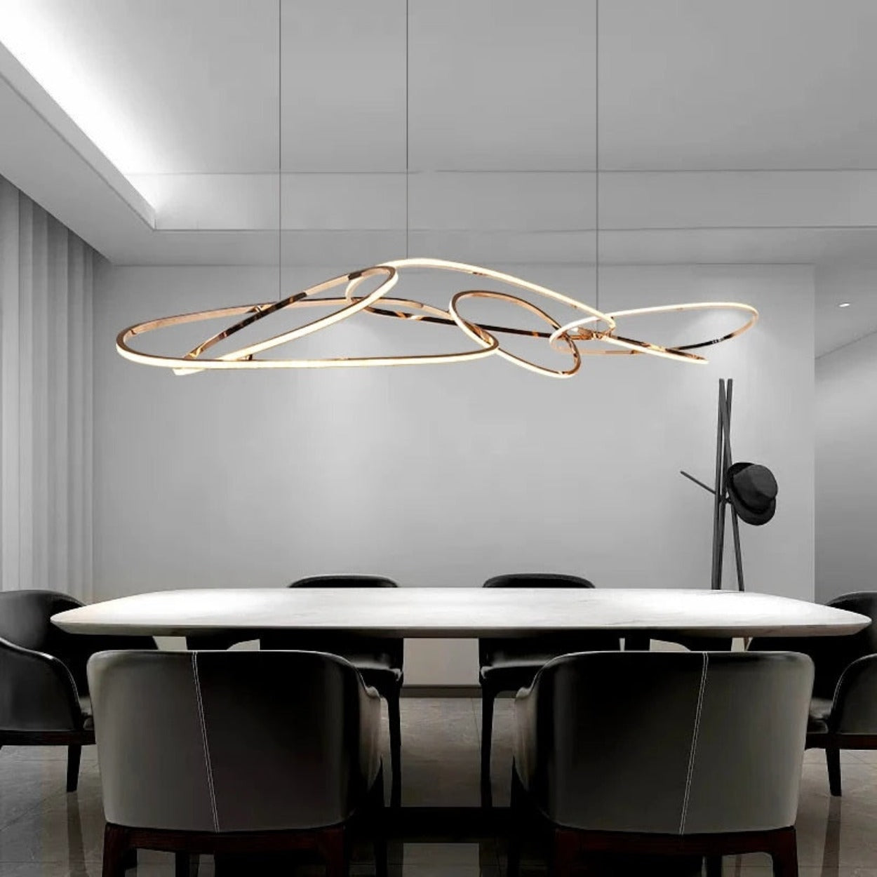 ANKUR GEOM INFINITY LOOP MODERN LED PENDANT CHANDELIER