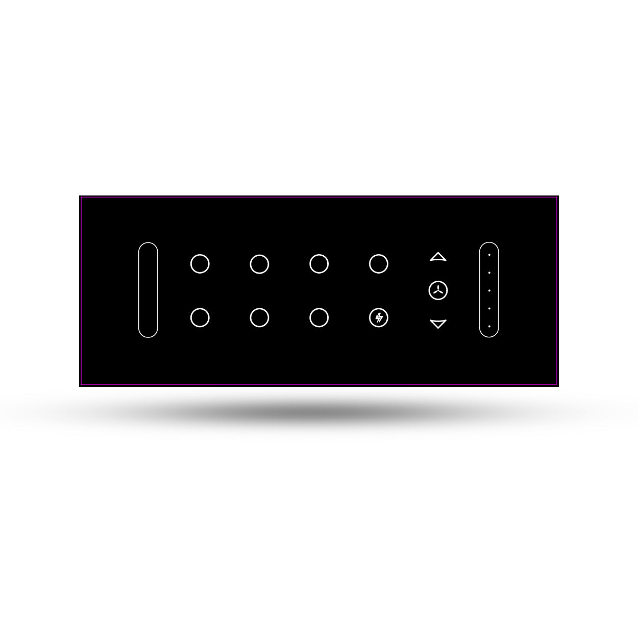 ANKUR MAGSYNC 6 GANG SMART WIFI TOUCH SWITCH PANEL with 7 SWITCH, 1 AC, 1 FAN, 1 DIMMER AND BUILT-IN IR BLASTER