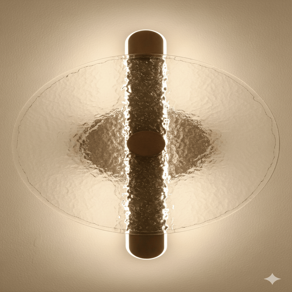 ANKUR ASHLEY ROUND WALL SCONCE GLASS WALL LIGHT 9W MODERN LIGHT FIXTURE FOR HOME, BEDROOM AND LIVING ROOM