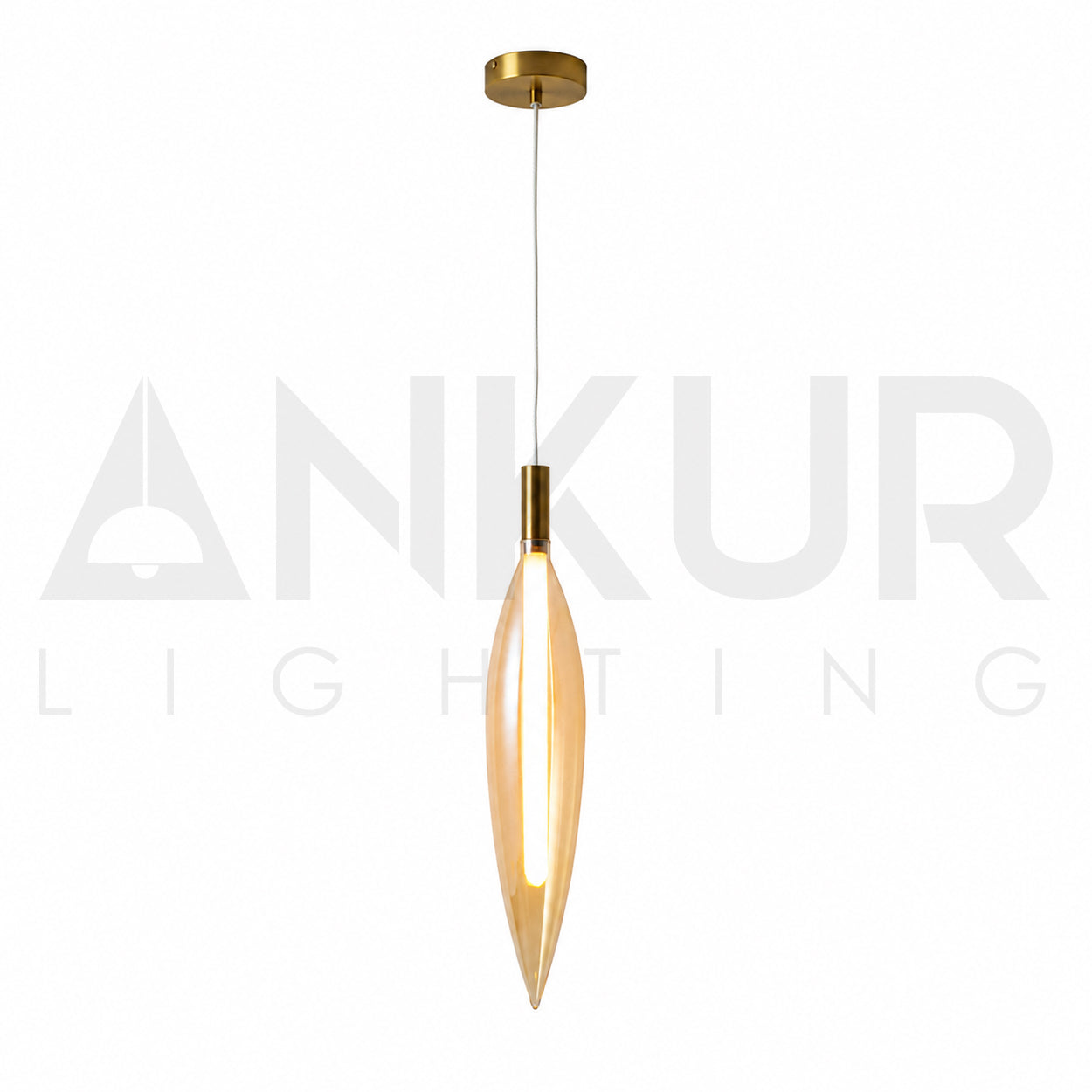 ANKUR CLEMATIS OPAL LINE ANTIQUE BRASS AND CONE GLASS UNIQUE DESIGN PENDANT LIGHT