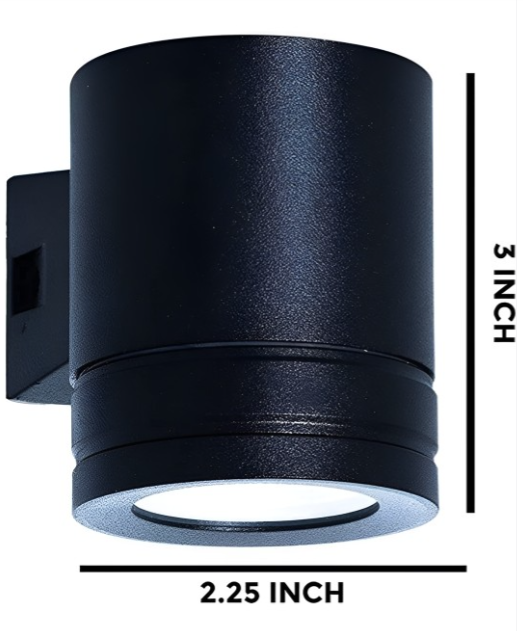 ANKUR DOXX HIGH POWERED OUTDOOR LED WALL LIGHT BLACK