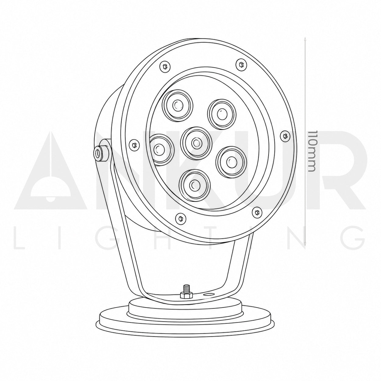 ANKUR LUPINE IP65 WATERPROOF 6 LED FULL STAINLESS STEEL FOUNTAIN LIGHT