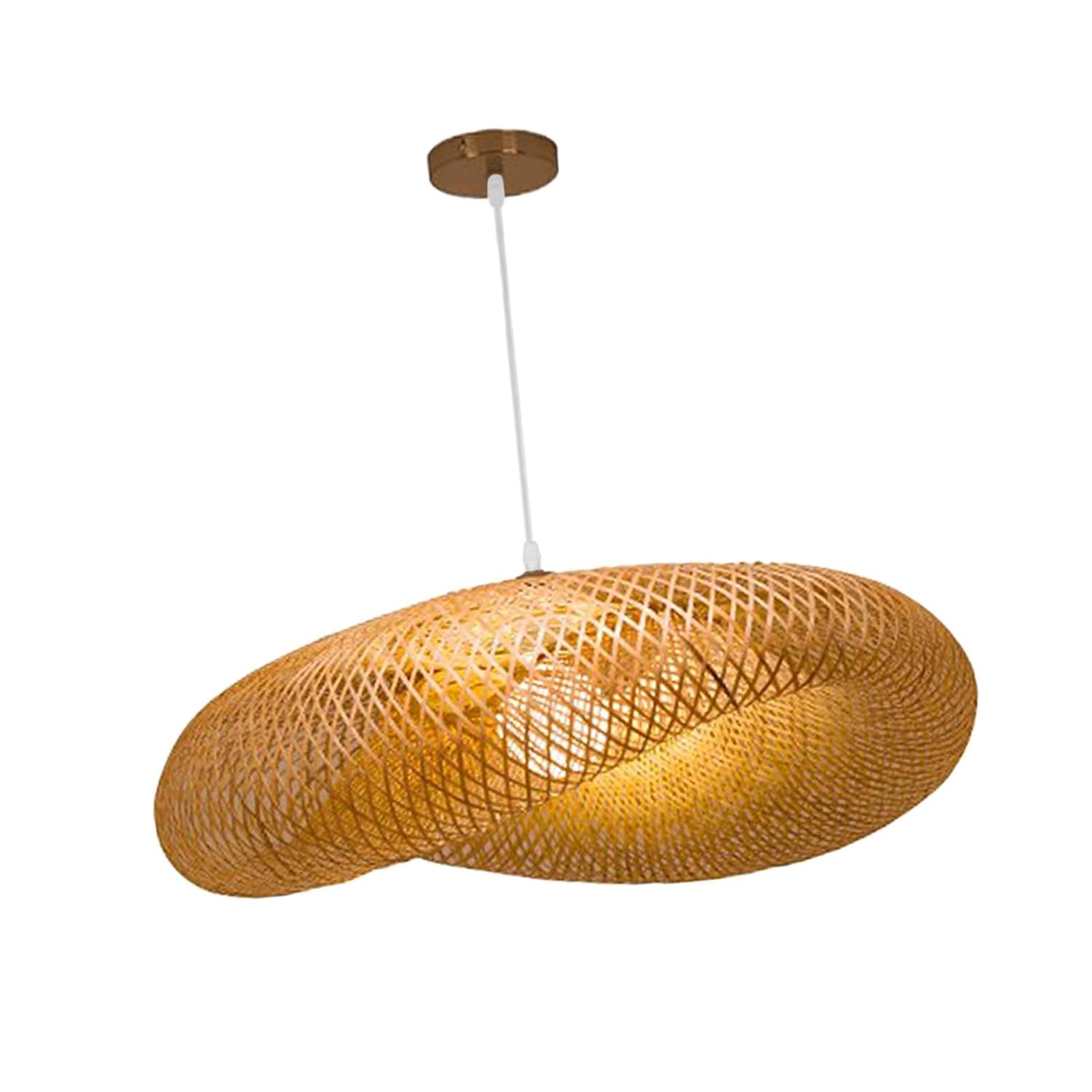ANKUR SUNDIAL CANE HAT BAMBOO PENDANT LIGHT