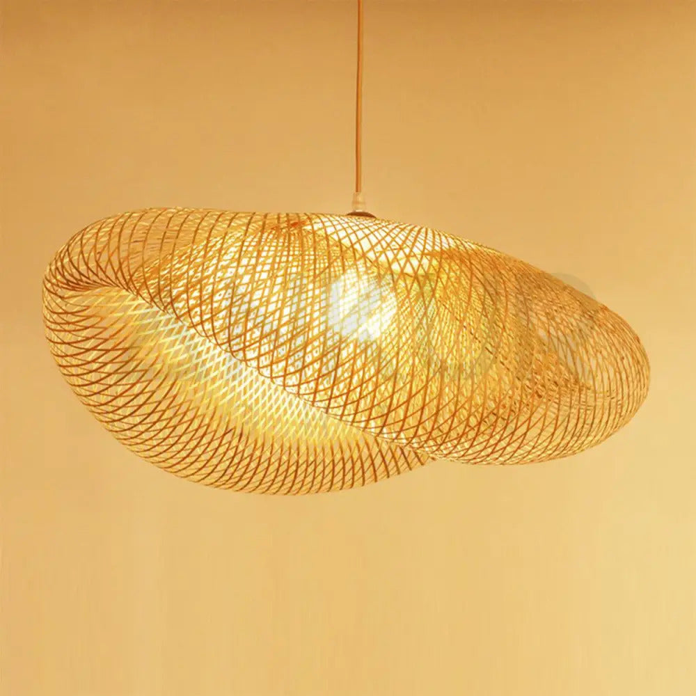 ANKUR SUNDIAL CANE HAT BAMBOO PENDANT LIGHT