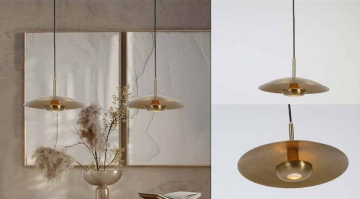 ANKUR VALINOR GOLD METAL FINISH MODERN DESIGN HANGING LIGHT