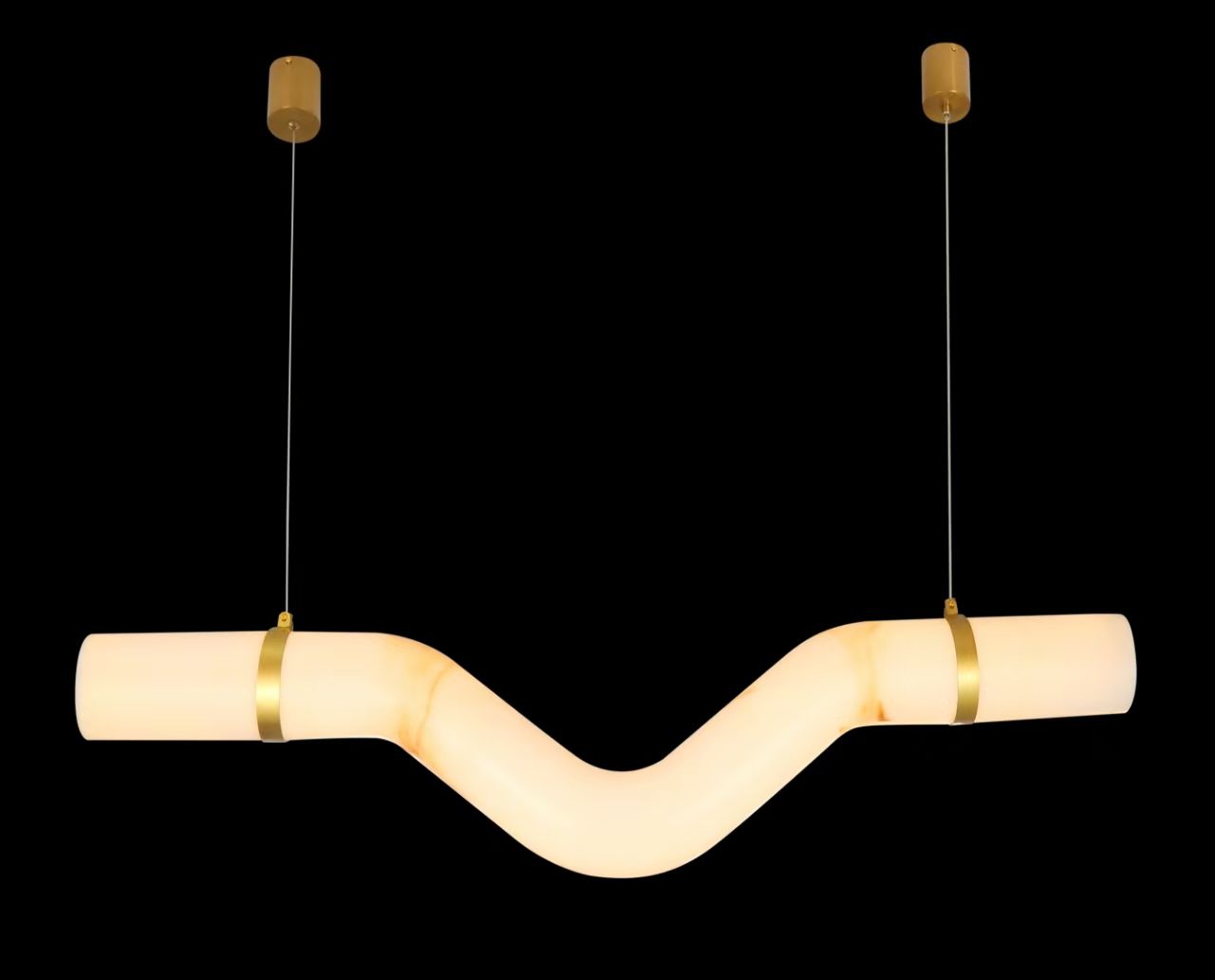 ANKUR VITTORIO MODERN MINIMILIST DESIN METAL AND ALABASTER BASED DESIGNER HANGING LIGHT