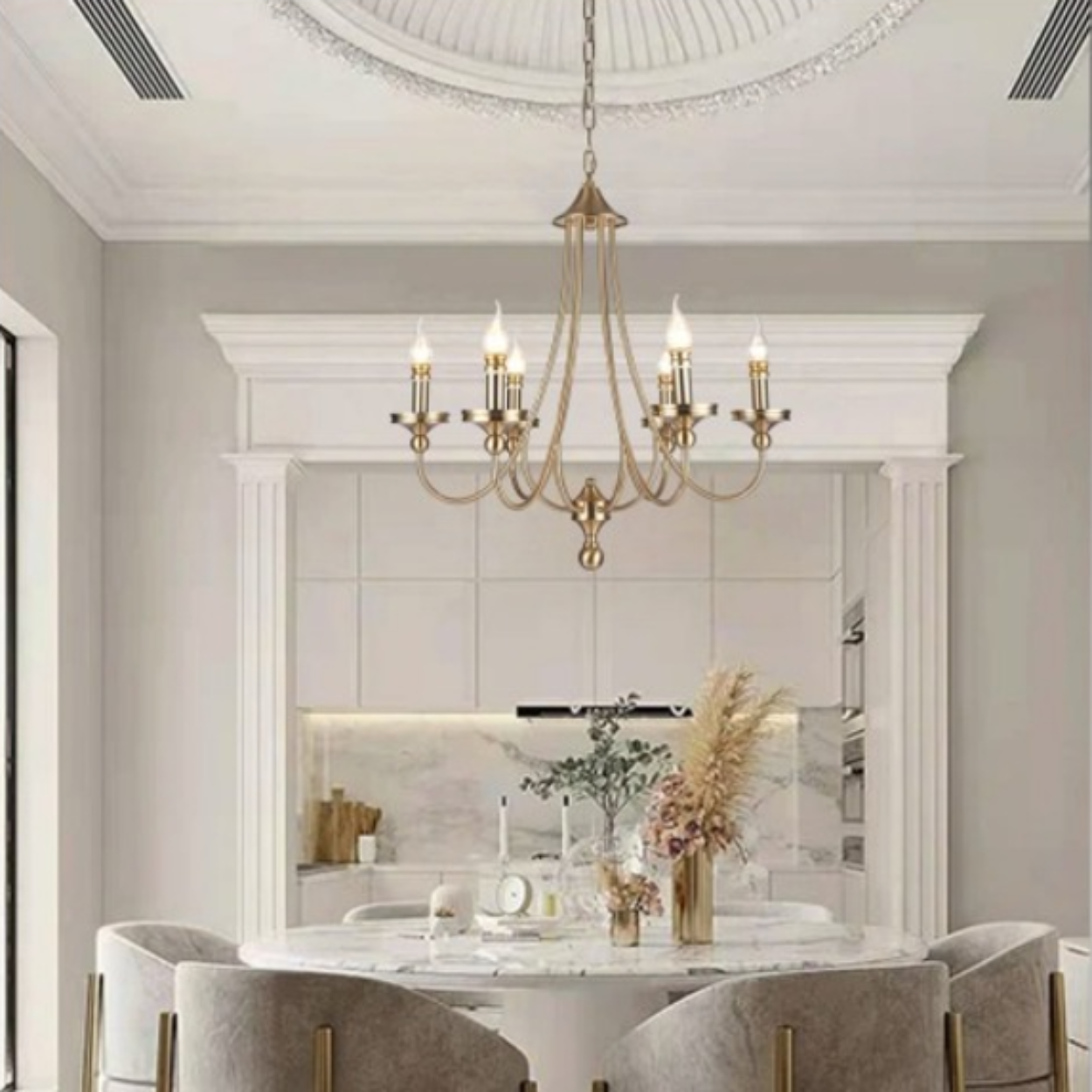 ANKUR ZIRCON METAL FINISH CHANDELIER FOR HOME LIGHTING