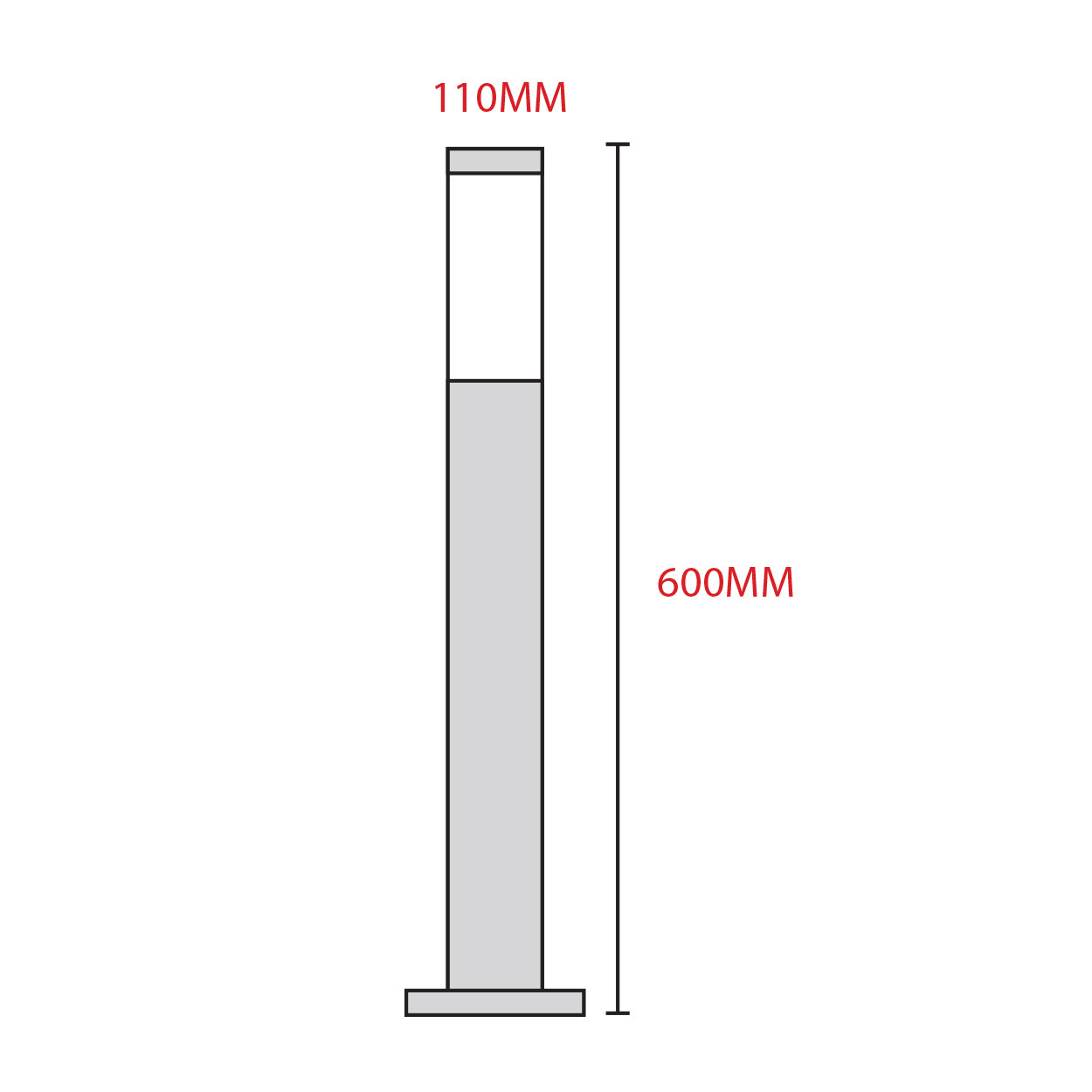 ANKUR CILINDRO CHROME OUTDOOR BOLLARD LIGHT