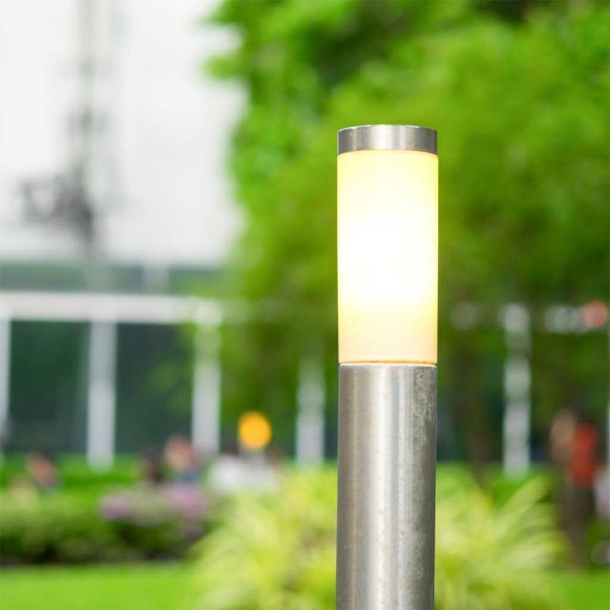 ANKUR CILINDRO CHROME OUTDOOR BOLLARD LIGHT