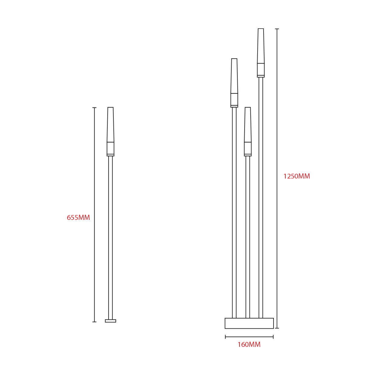 ANKUR XOL LED FLEXIBLE PENCIL OUTDOOR STEM BOLLARD LIGHT