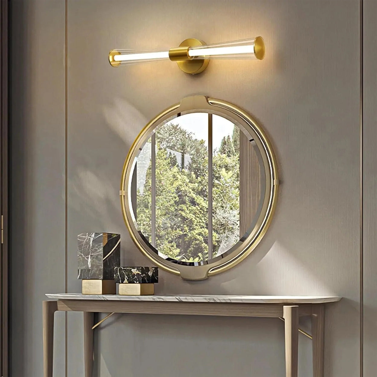 ANKUR FIOCCO METAL AND GLASS LED MIRROR LIGHT