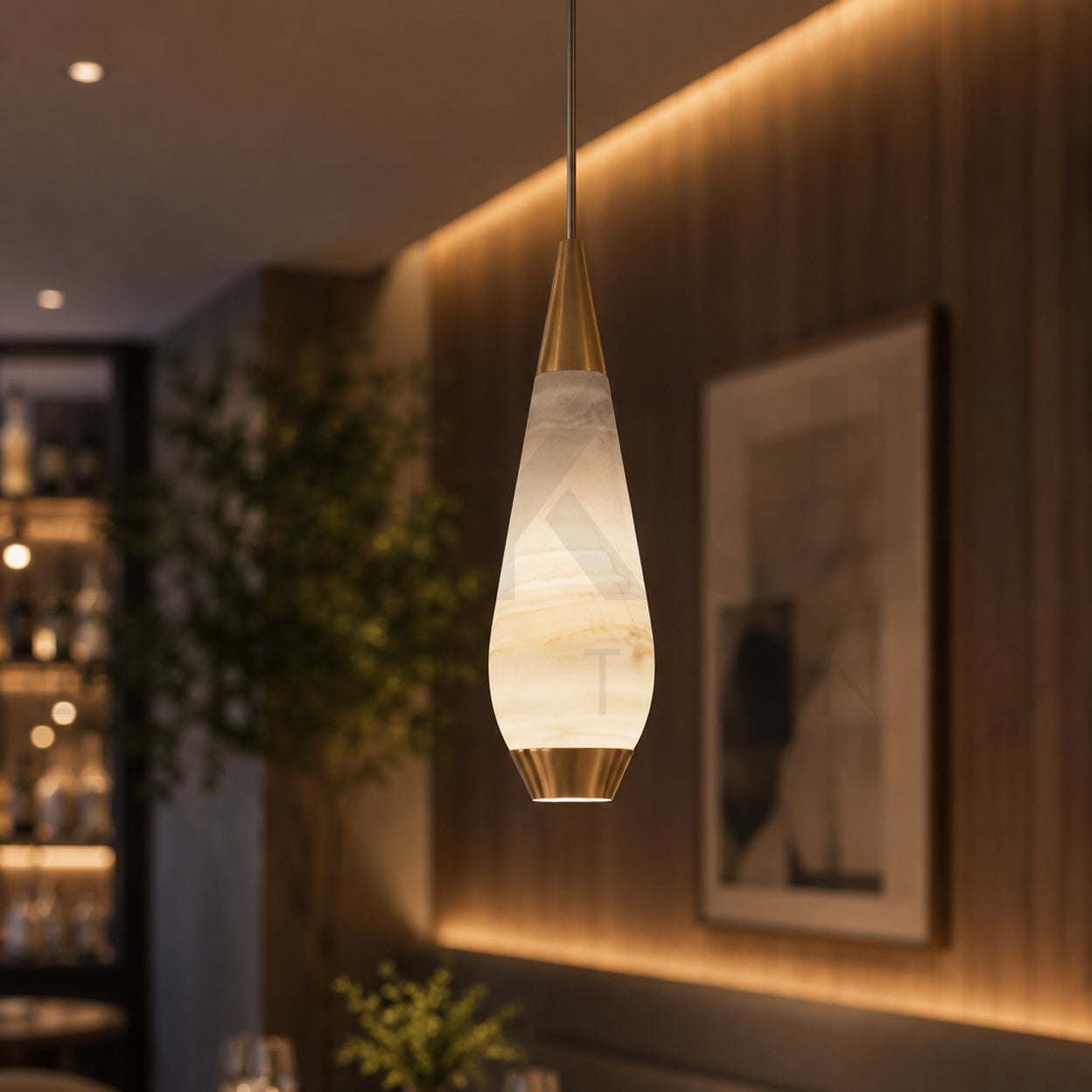 ANKUR PALAZZO ONYX MARBLE MODERN HANGING LIGHT