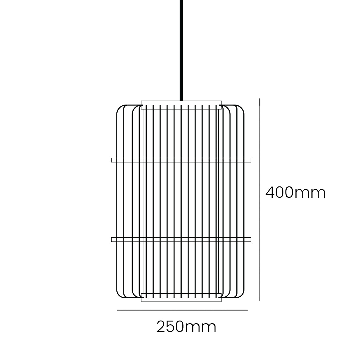 ANKUR NIVA NATURAL BAMBOO CANE AND FABRIC PENDANT LIGHT