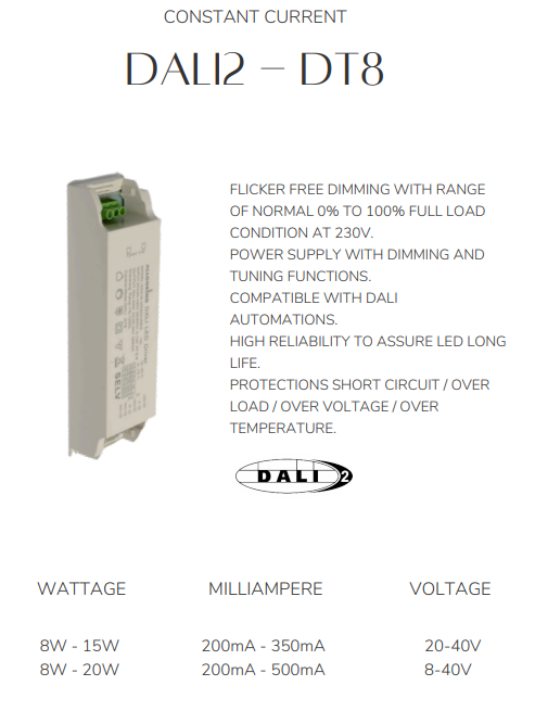 ALLOOKING DALI2 DIMMABLE CONSTANT CURRENT LED DRIVER