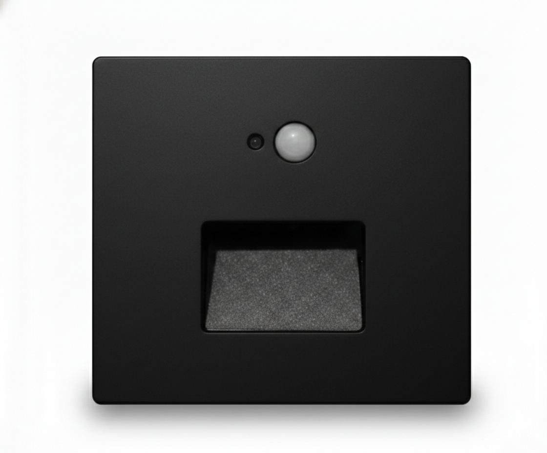 ANKUR SQUARE FACE PLATE AVENZA STEP LIGHT BLACK COLOUR