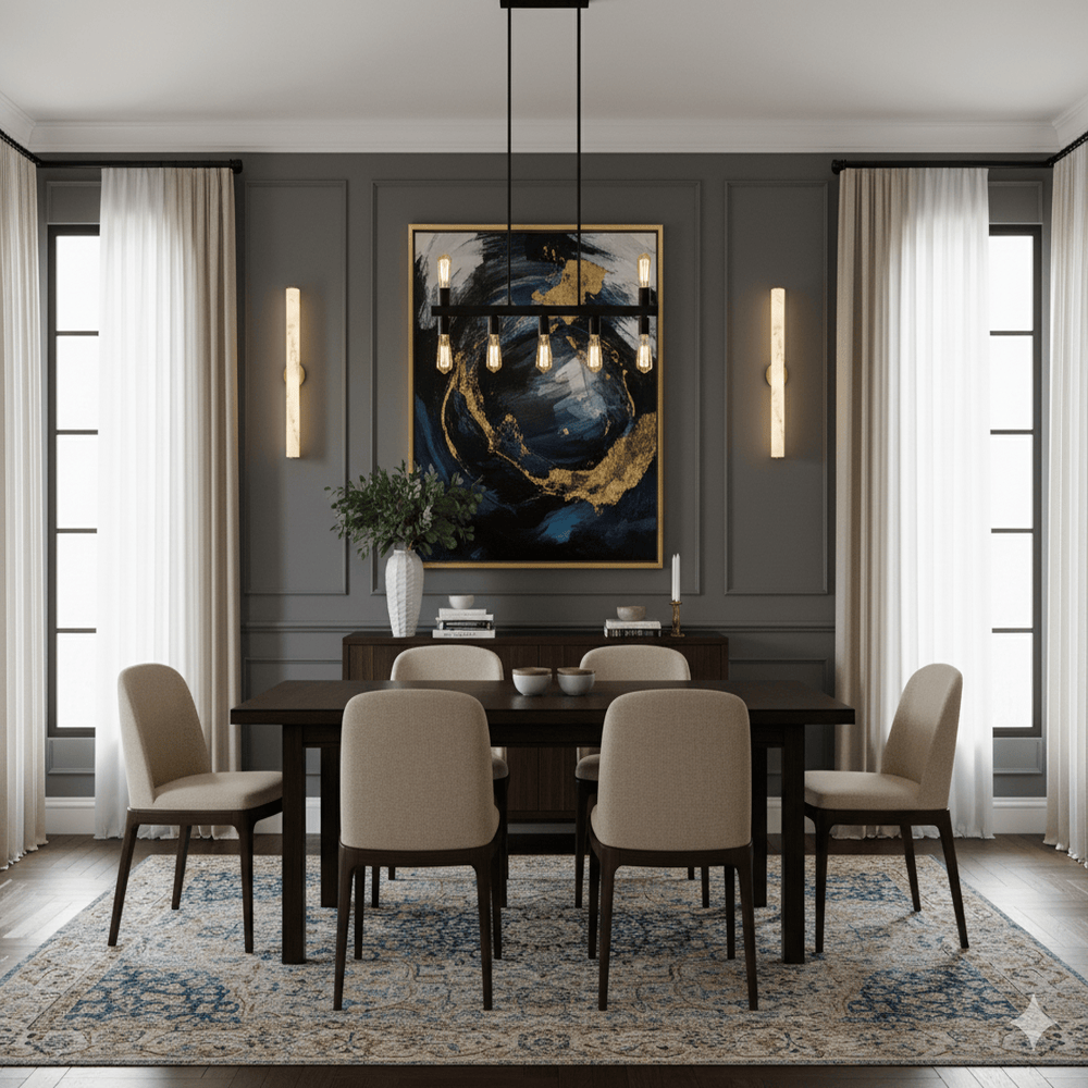 ANKUR VITRIC MODERN MINIMILIST DESIN METAL AND ALABASTER BASED WALL LIGHT