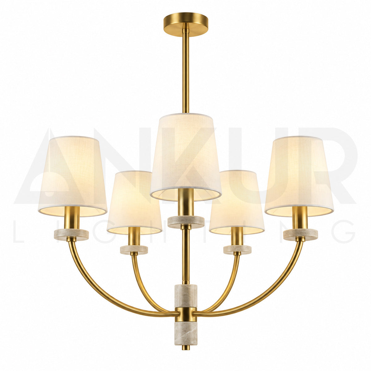 ANKUR VELORA MODERN E14 BULB COMPATIBLE 7 LIGHT CHANDELIER FOR LUXURY HOME, RESTURANT AND DECORATIVE LIGHTING
