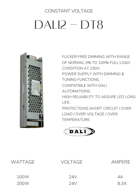 ALLOOKING DALI2 DIMMABLE CONSTANT VOLTAGE LED DRIVER