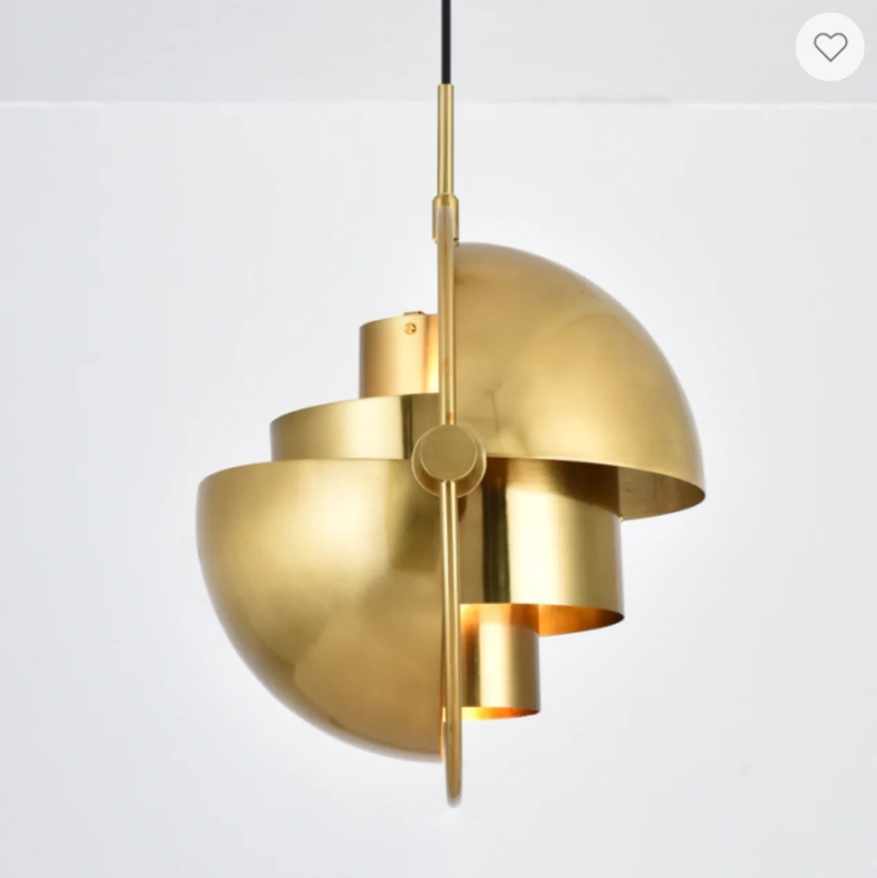 ANKUR FRESCO MODERN DESINGER HANGING LIGHT ANTIQUE BRASS FINISH SEMICIRCULAR PENDANT LIGHT