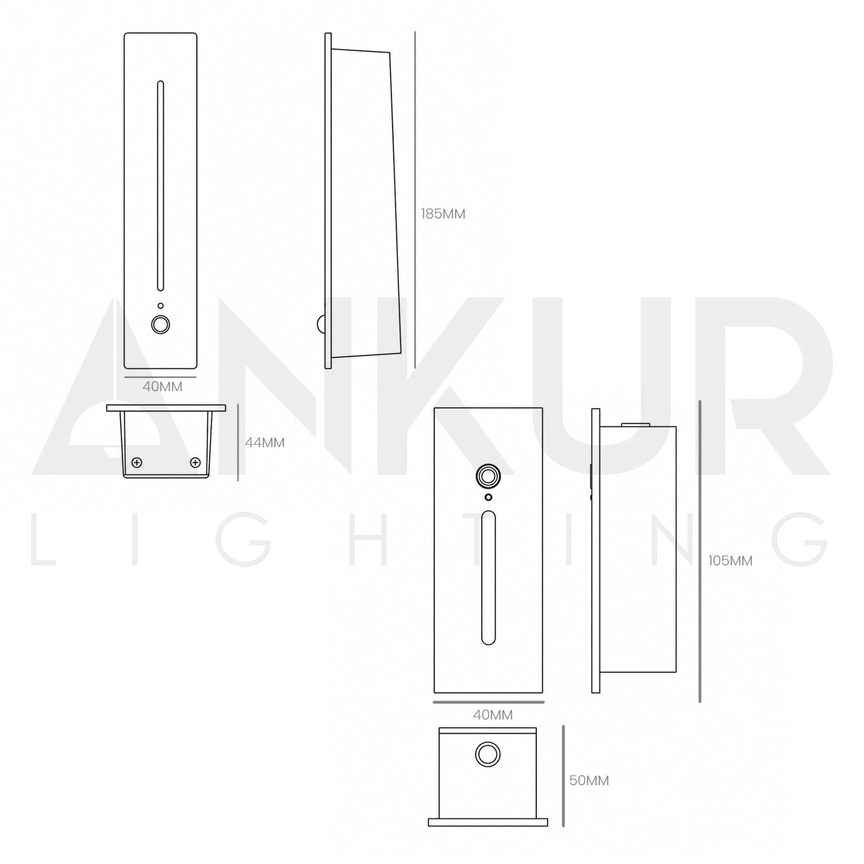 ANKUR STRATOS VERTICAL SHAPE STEP LIGHT FOR INDOOR AND OUTDOOR HOME LIGHTING