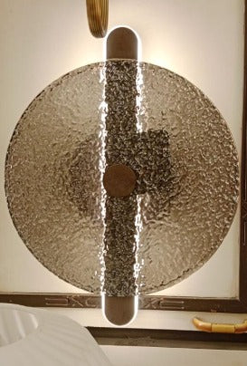 ANKUR ASHLEY ROUND WALL SCONCE GLASS WALL LIGHT 9W MODERN LIGHT FIXTURE FOR HOME, BEDROOM AND LIVING ROOM