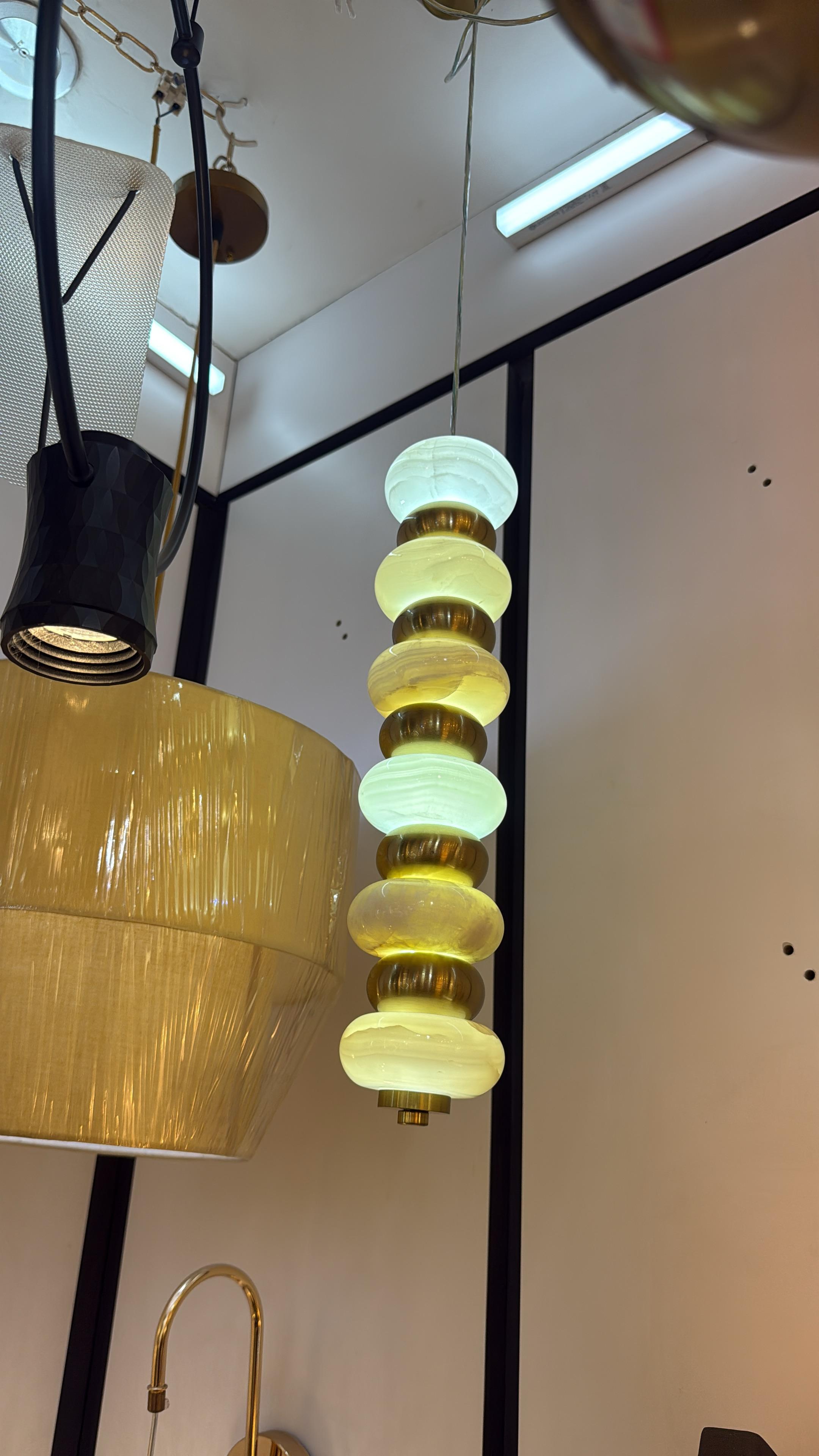 ANKUR CAELUS LUXUXY ONYX MARBLE HANGING LIGHT