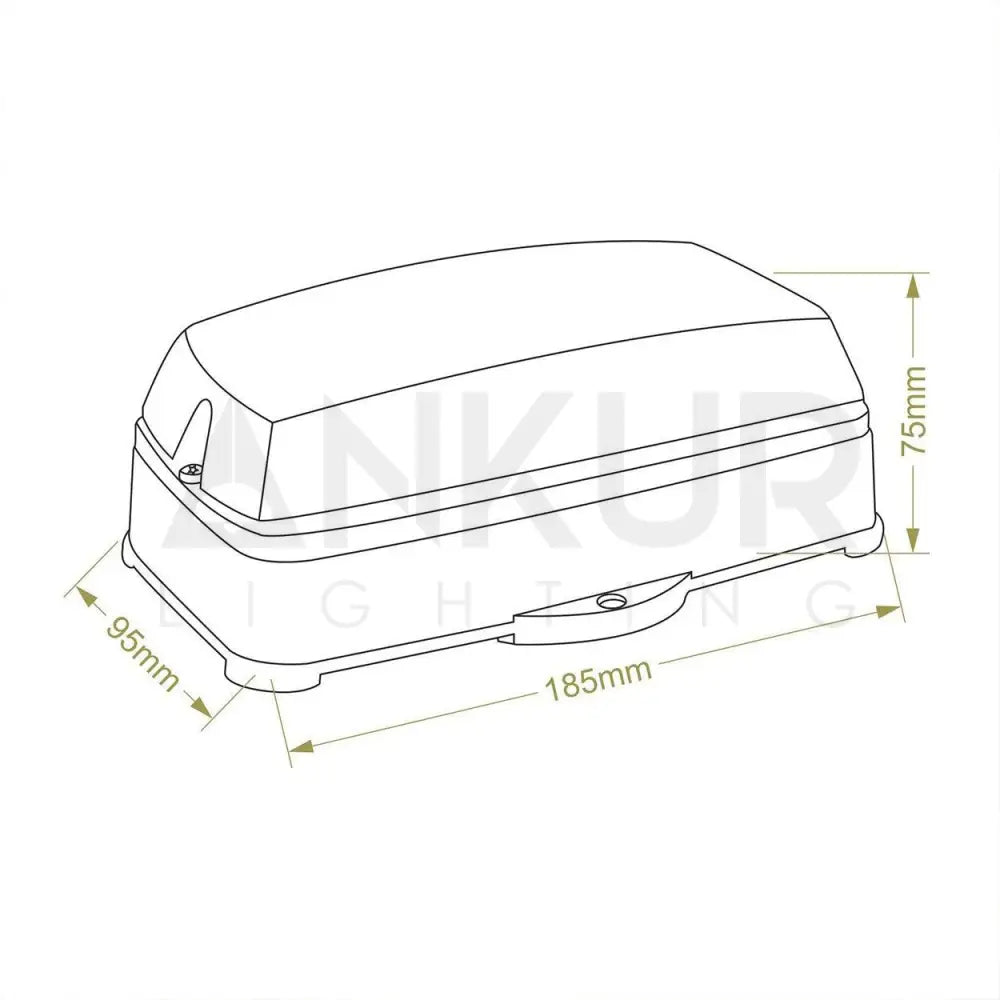 ANKUR ACRYLIC BULKHEAD OUTDOOR RATED WALL LIGHT - Ankur Lighting