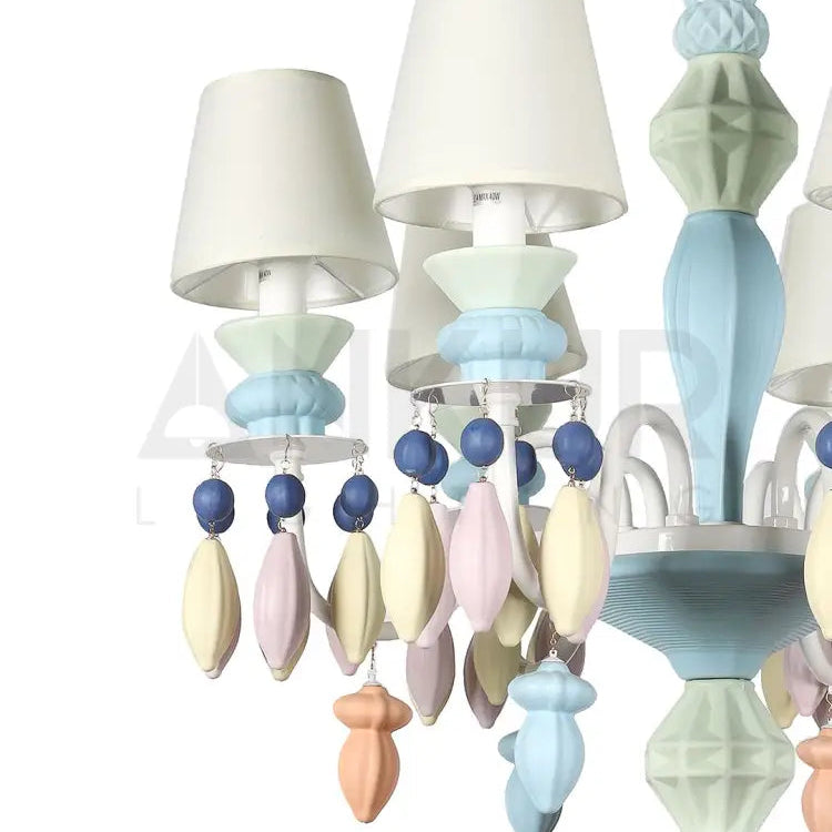 ANKUR BELLE LUXURY 8 LIGHT MULTICOLOUR HANDMADE CHANDELIER Chandelier