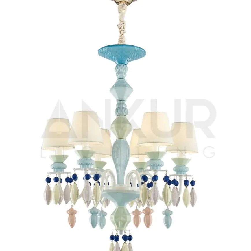 ANKUR BELLE LUXURY 8 LIGHT MULTICOLOUR HANDMADE CHANDELIER Chandelier