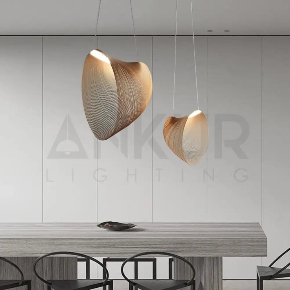 ANKUR BIRD’S NEST MODERN WOOD RATTAN LED CHANDELIER Chandelier
