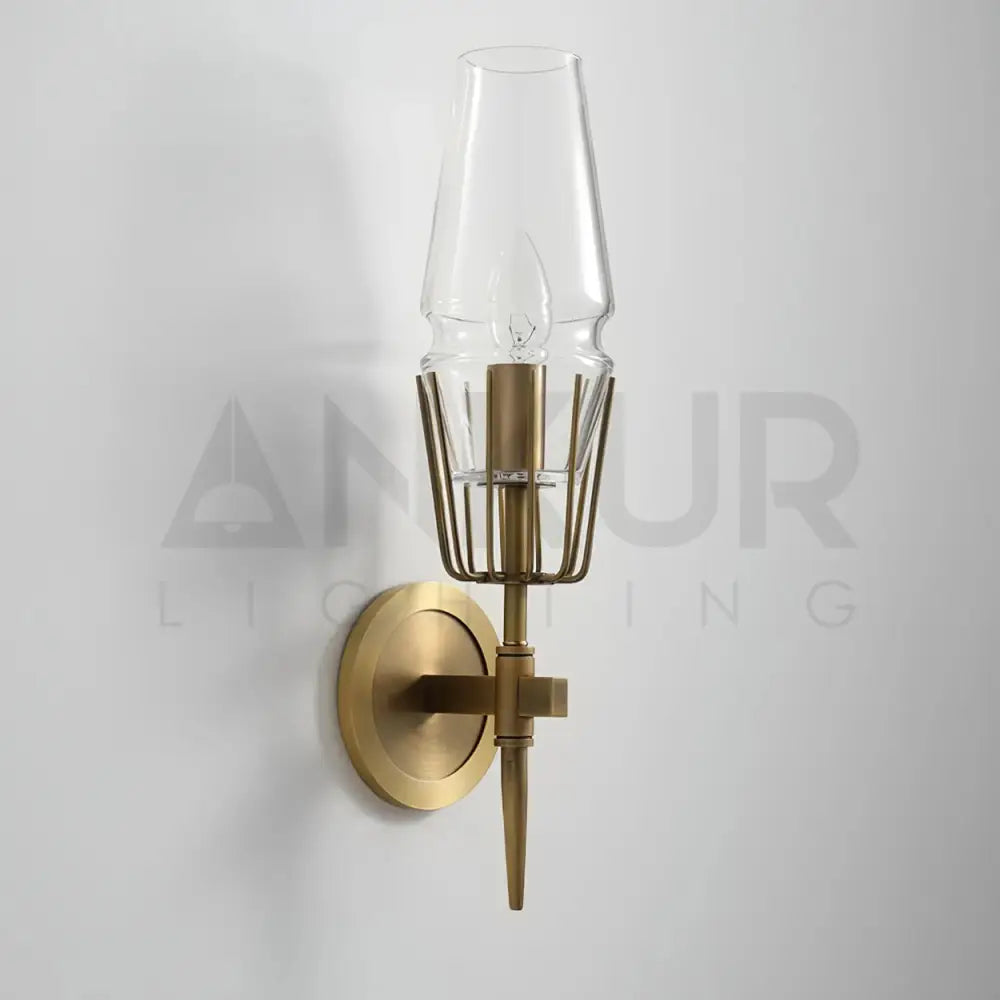 ANKUR BONFIRE ANTIQUE BRASS METAL WALL LIGHT Lighting