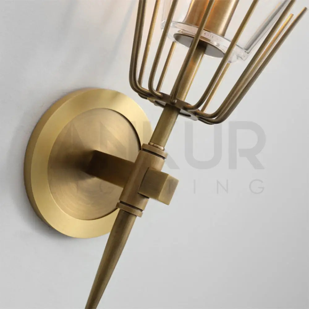 ANKUR BONFIRE ANTIQUE BRASS METAL WALL LIGHT Lighting