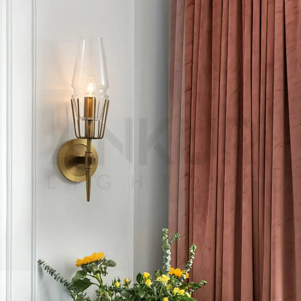 ANKUR BONFIRE ANTIQUE BRASS METAL WALL LIGHT Lighting