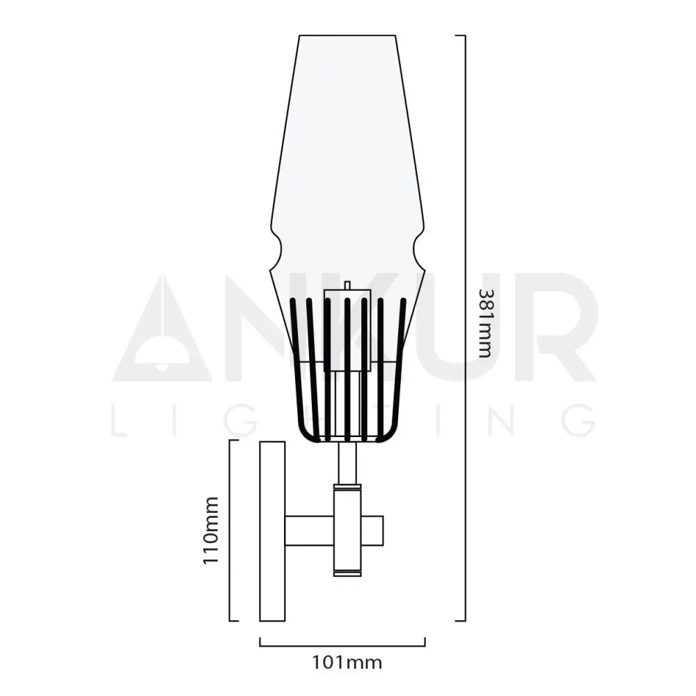 ANKUR BONFIRE ANTIQUE BRASS METAL WALL LIGHT Lighting