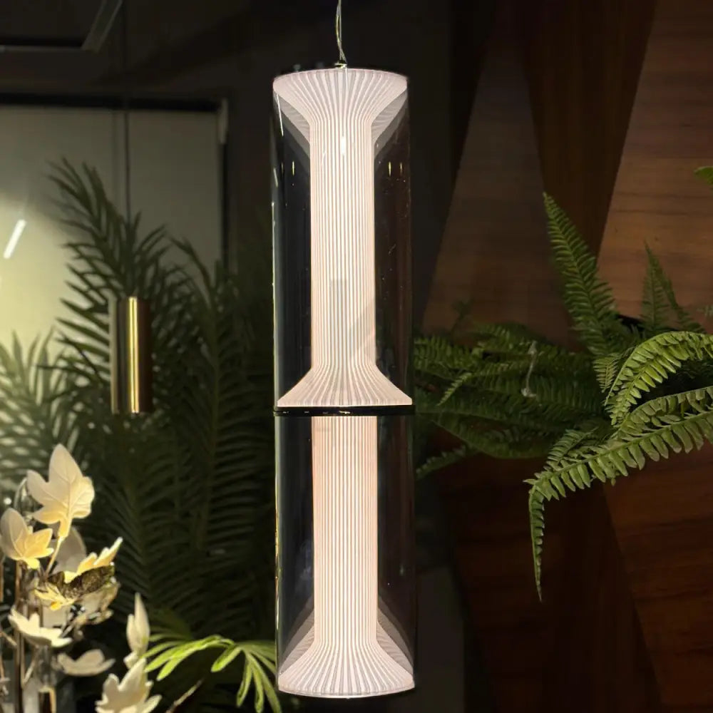 ANKUR CARLOTTA GLOW METAL AND GLASS LED HANGING LIGHT 2 Glass