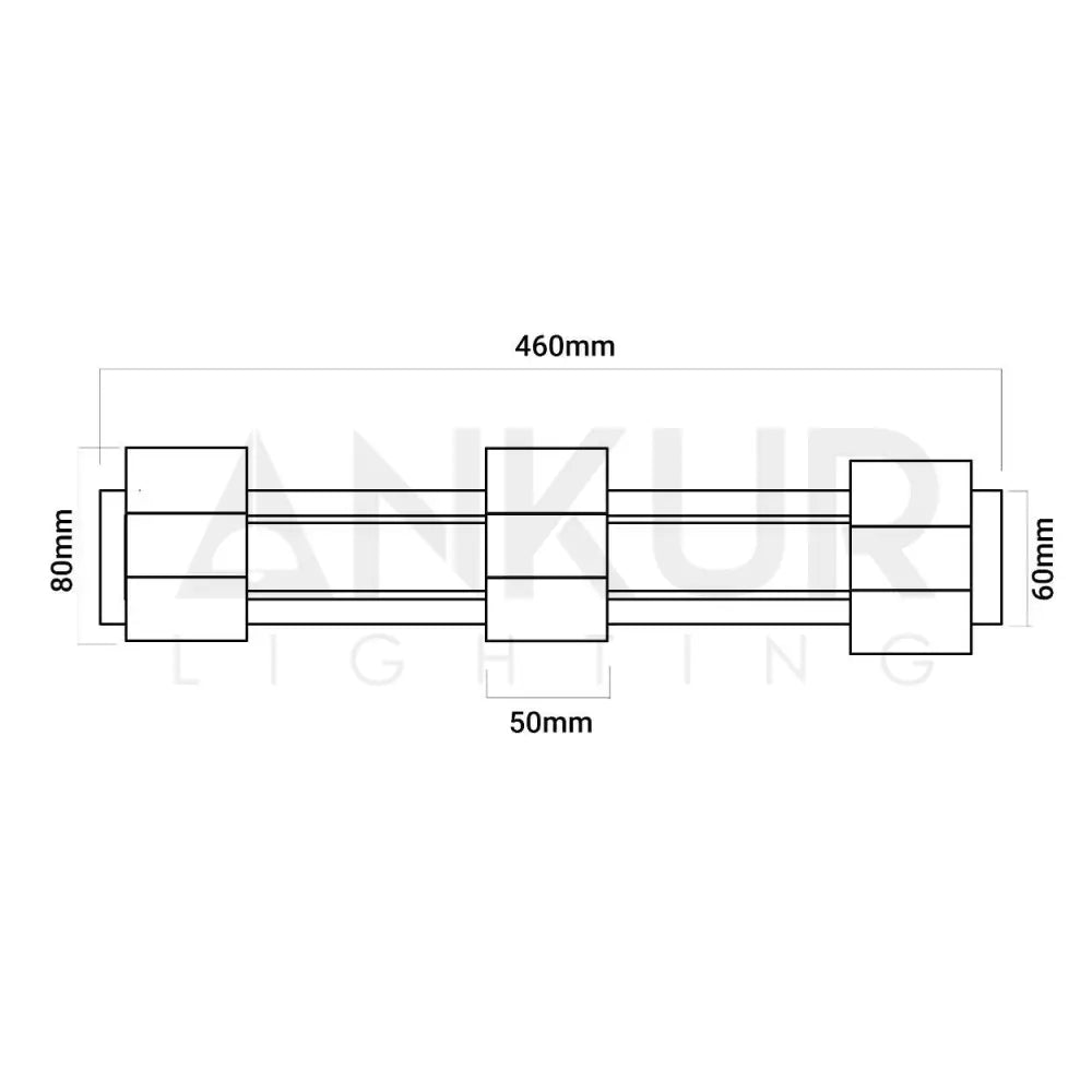 ANKUR CHROME AND GLASS BUBBLE CYLINDER PICTURE MIRROR LED WALL LIGHT - Ankur Lighting