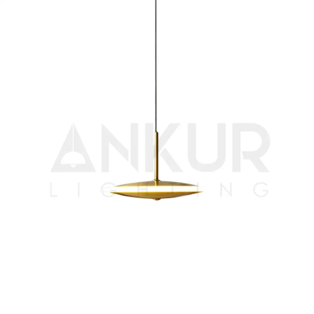 ANKUR CHRONA UFO DISH GOLD LED PENDANT LIGHT - Ankur Lighting