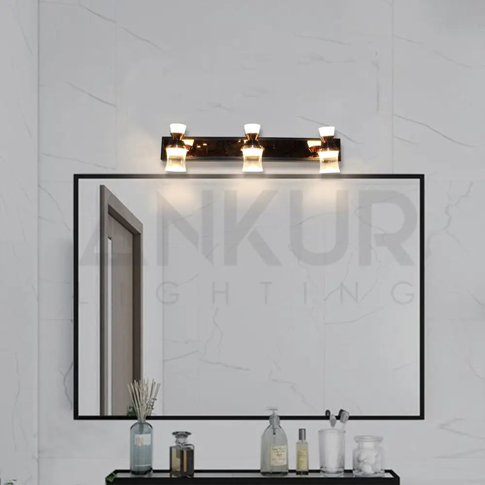 ANKUR COPPER HAT WITH GLASS BUBBLE LED MIRROR PICTURE WALL LIGHT - Ankur Lighting