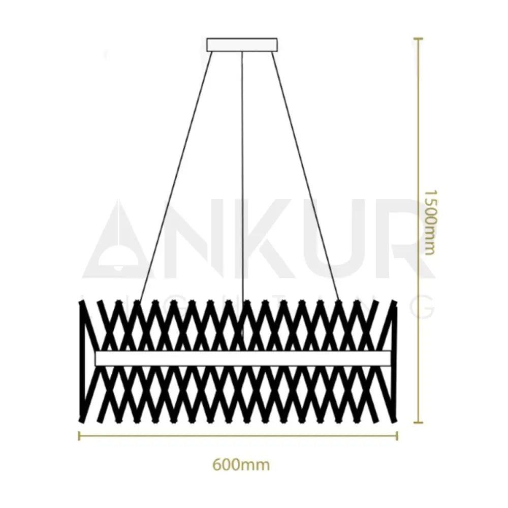 ANKUR CRISS CROSS THREEQ ROUND CONTEMPORARY CRYSTAL CHANDELIER - Ankur Lighting