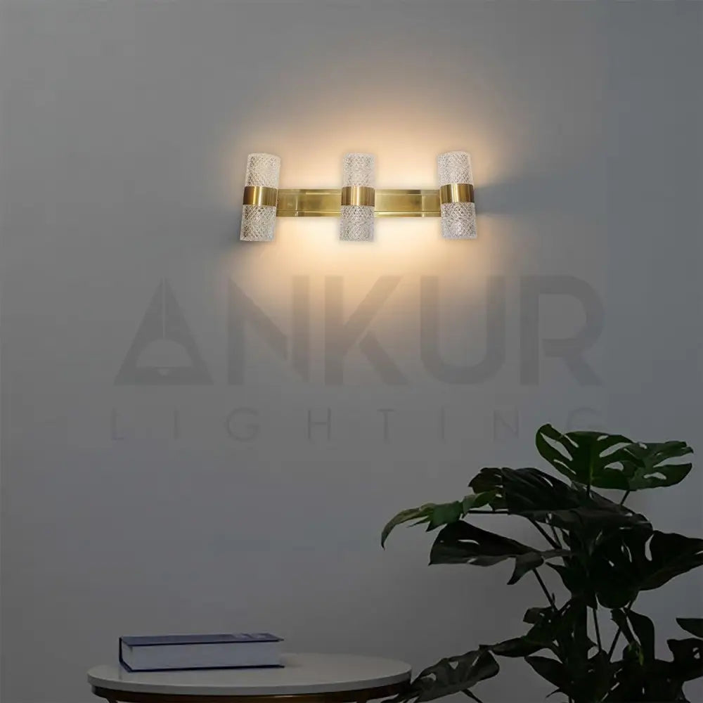 ANKUR CUT GLASS CYLINDER ADJUSTABLE MIRROR LED PICTURE WALL LIGHTS - Ankur Lighting