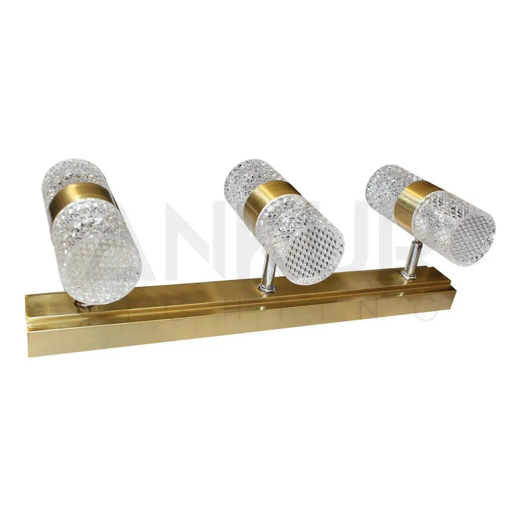 ANKUR CUT GLASS CYLINDER ADJUSTABLE MIRROR LED PICTURE WALL LIGHTS - Ankur Lighting