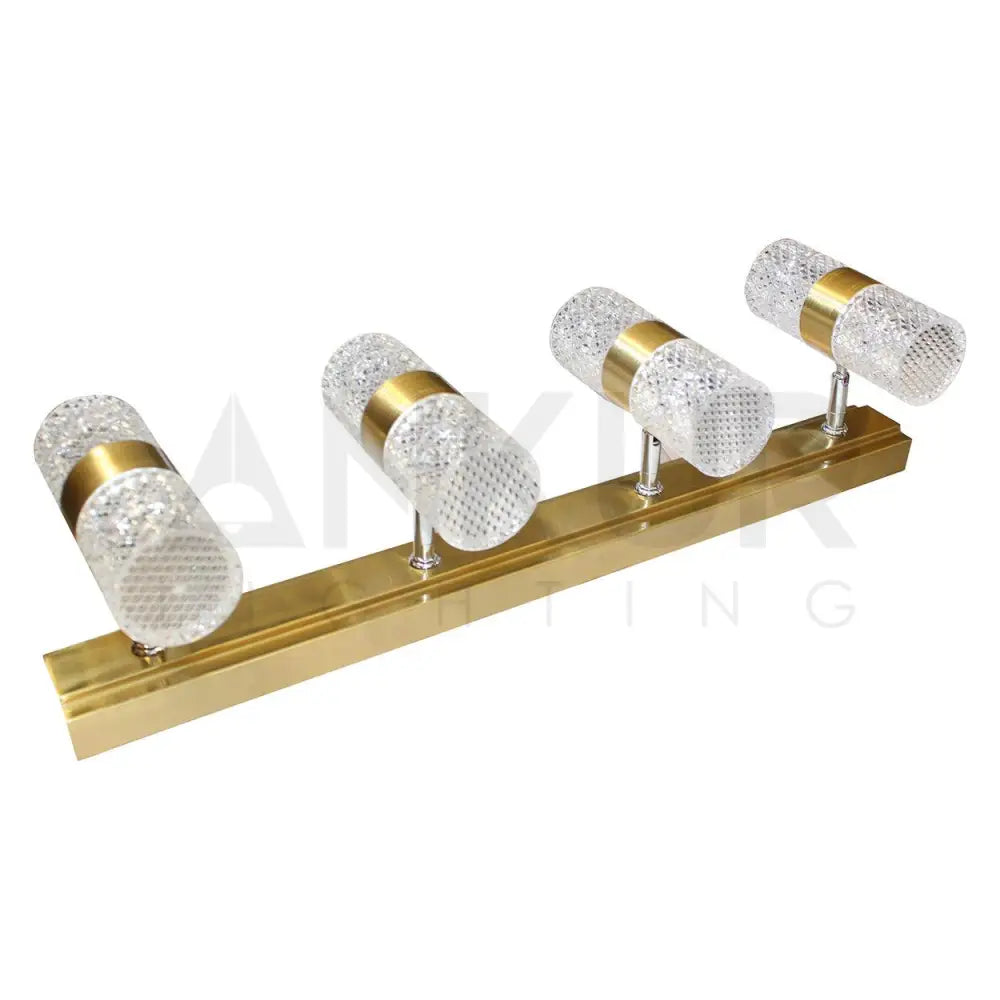 ANKUR CUT GLASS CYLINDER ADJUSTABLE MIRROR LED PICTURE WALL LIGHTS - Ankur Lighting