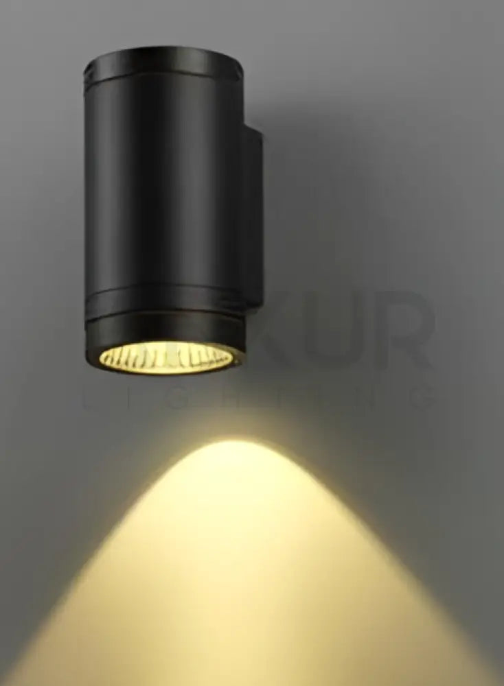 ANKUR DOXX HIGH POWERED OUTDOOR LED WALL LIGHT BLACK