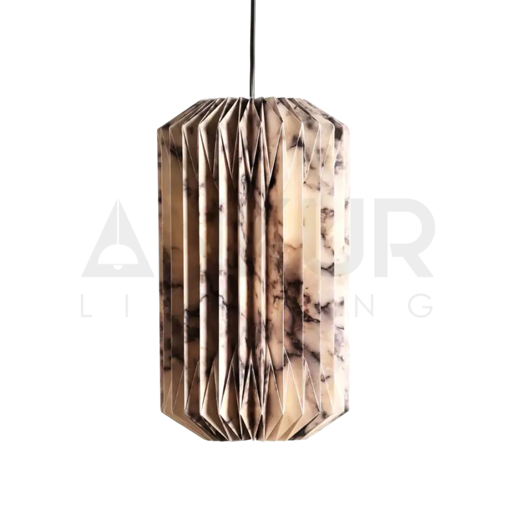 ANKUR DRUMSTONE GLOW MARBLE ORIGAMI PENDANT LIGHT Pendant Light