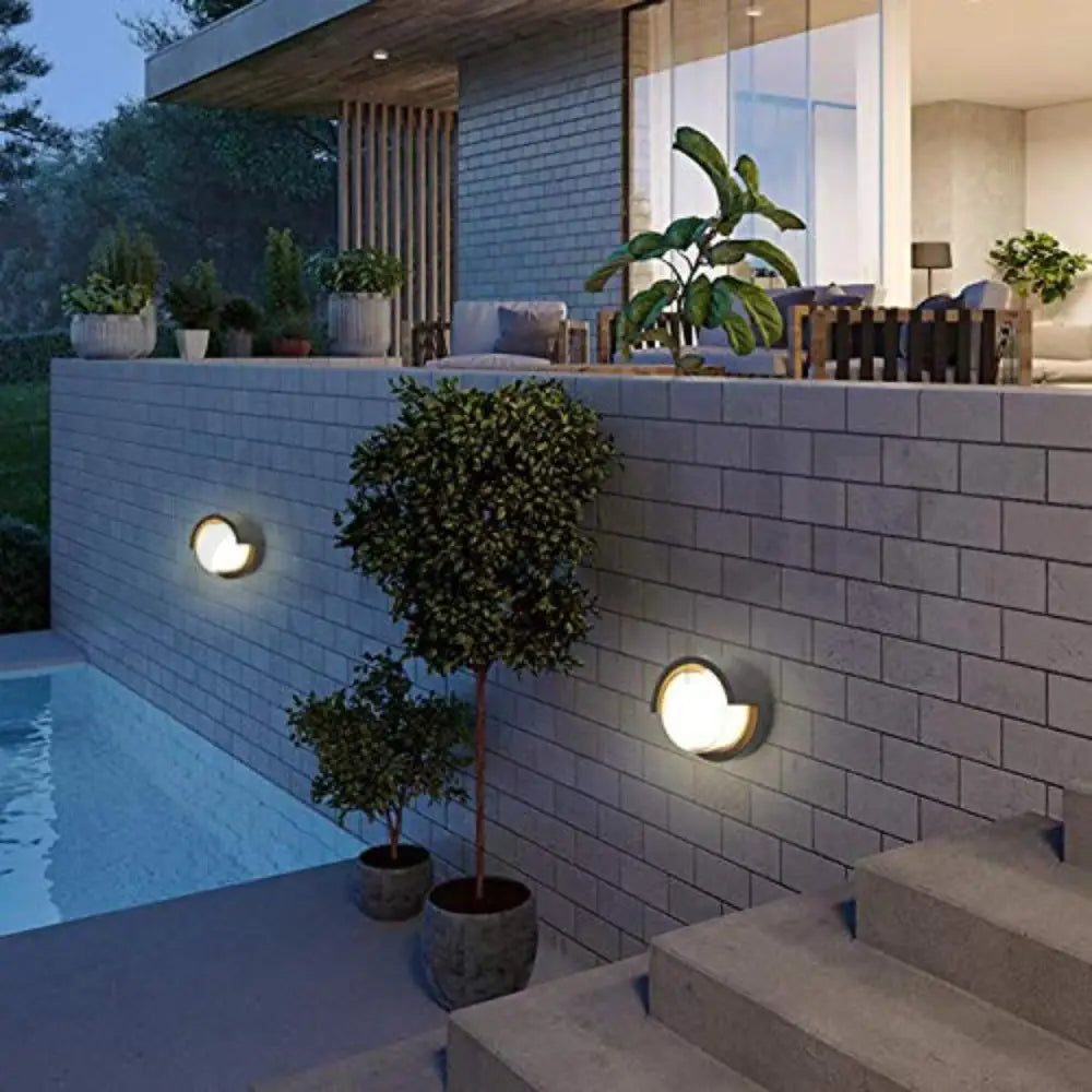 ANKUR EYEBROW OUTDOOR RATED ACRYLIC LED WALL LIGHT - Ankur Lighting